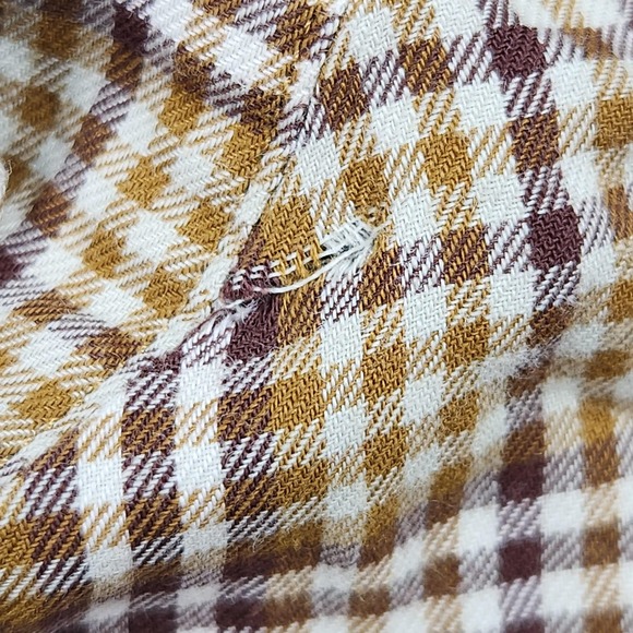 Vintage Filson Shirt Mens XL Brown Plaid Cotton Button Front Made Hong Kong 90s - Picture 3 of 8